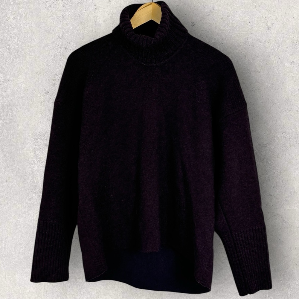 Proenza Schouler Sandra Turtleneck Sweater Eco Doubleface Cashmere Purple Sz XS - Picture 6 of 12